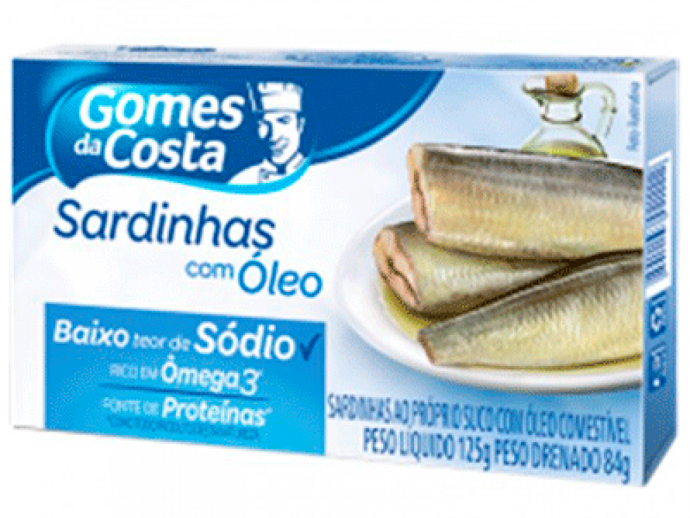 Sardinha Gomes Da Costa Oleo Baixo Sodio 125g Supermercado Razia